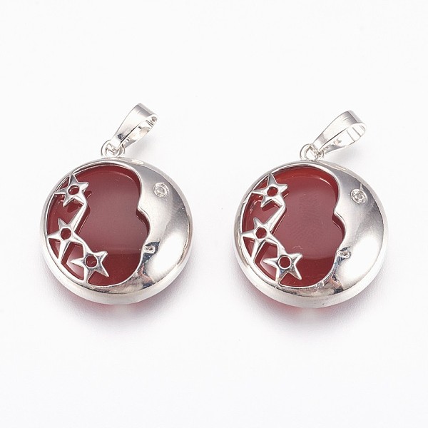 PandaHall Natural Carnelian Pendants, with Brass Findings, Flat Round with Star, Platinum, 27x23x6.5mm, Hole: 5x8mm Carnelian Flat Round PandaHall Natural Carnelian Pendants, with Brass Findings, Flat Round with Star, Platinum, 27x23x6.5mm, Hole: 5x8mm Carnelian Flat Round