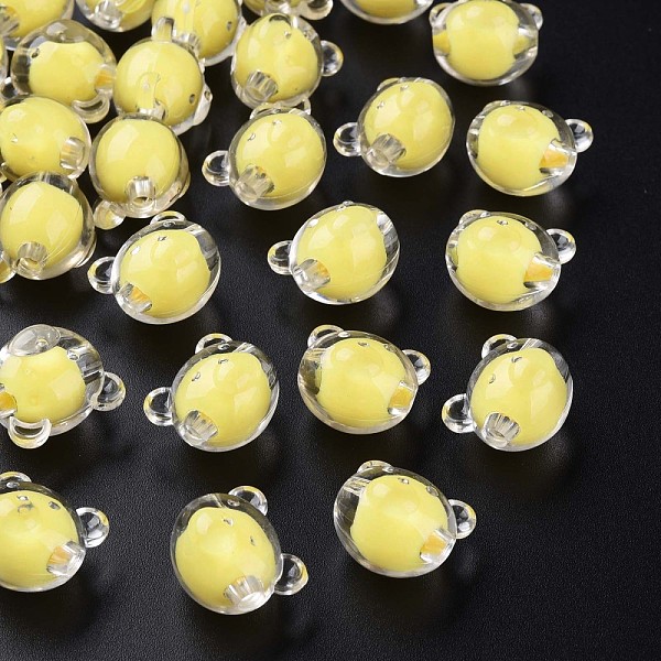 

PandaHall Transparent Acrylic Beads, Bead in Bead, Bear, Yellow, 16x18x15.5mm, Hole: 3mm, about 220pcs/500g Acrylic Bear Yellow
