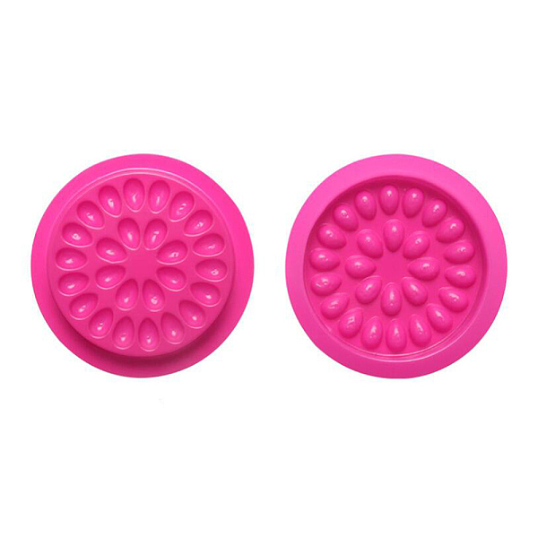 

PandaHall PVC Eyelash Extension Pads, Grafting Eyelashes Tools, Flat Round, Fuchsia, 4.7cm Plastic Flat Round Pink