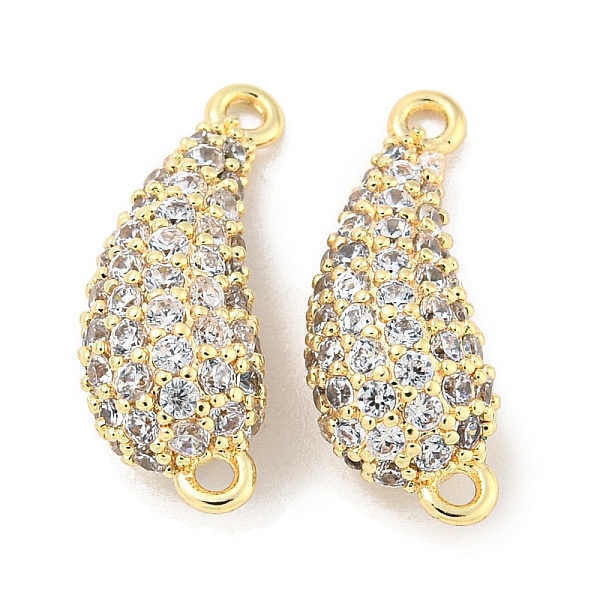 

PandaHall Brass Micro Pave Clear Cubic Zirconia Connector Charms, Hollow Teardrop Links, Real 18K Gold Plated, 15.5x6x4.5mm, Hole: 1mm...