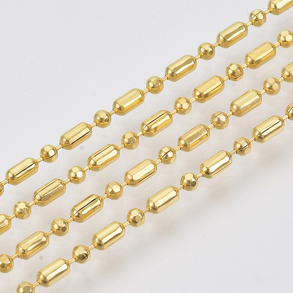 

PandaHall Brass Ball Chains, Ball & Bar Faceted Beaded Chains, Long-Lasting Plated, Soldered, with Spool, Cadmium Free & Nickel Free & Lead...