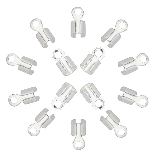 

PandaHall ARRICRAFT Brass Cord Ends, Silver, 10x5x3mm, Hole: 2mm, 200pcs/box, Inner Diameter: 3mm Brass