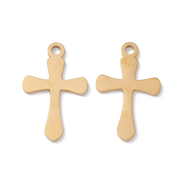 

PandaHall Vacuum Plating 304 Stainless Steel Pendants, Cross, Golden, 20.5x12.5x1mm, Hole: 1.8mm 304 Stainless Steel Cross