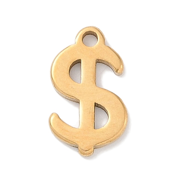 

PandaHall 304 Stainless Steel Charms, Laser Cut, Dollar Sign Charm, Golden, 10.5x6x1mm, Hole: 1mm 304 Stainless Steel Others