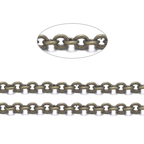 

PandaHall Brass Cable Chains, with Spool, Oval, Cadmium Free & Nickel Free & Lead Free, Soldered, Long-Lasting Plated, Antique Bronze...