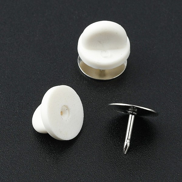 

PandaHall PVC Cup, with Iron Flat Head Pins, Round, White, 7.6x10.6mm Iron White