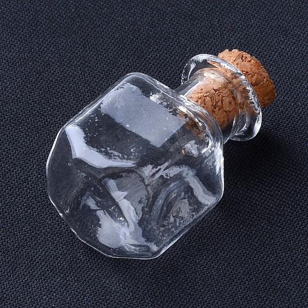 

PandaHall Glass Bottles, with Cork Stopper, Wishing Bottle, Cube, Clear, 26.5x14mm, Bottleneck: 8mm in diameter, Capacity: 2ml(0.06 fl. oz)...