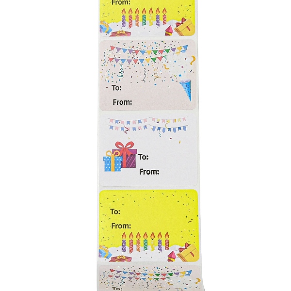 

PandaHall Happy Birthday Gift Tags, Birthday Present Stickers, Name Gift Labels for Kid Party, Envelope Seal, Mixed Color, 38x50x0.2mm..., Multicolor