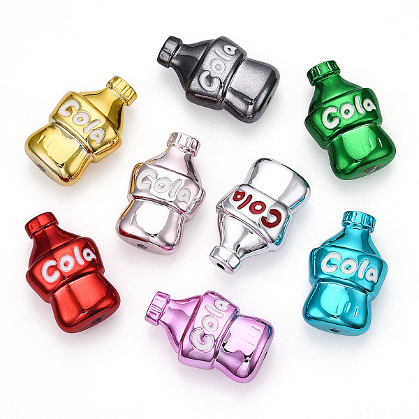 

PandaHall UV Plating Acrylic Beads, with Enamel, Soda Bottle, Mixed Color, 30x19x12mm, Hole: 2mm Acrylic Bottle Multicolor