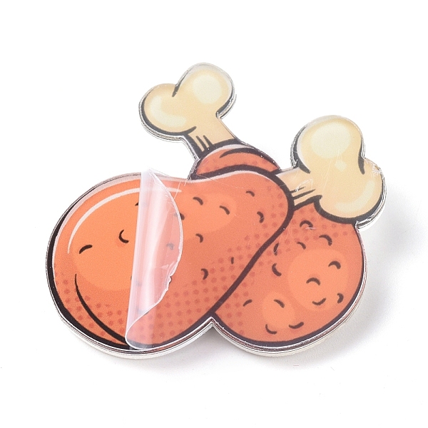 

PandaHall Fridge Magnets Acrylic Decorations, Food, Mixed Shapes, Mixed Color, 6pcs/set Acrylic Food Multicolor