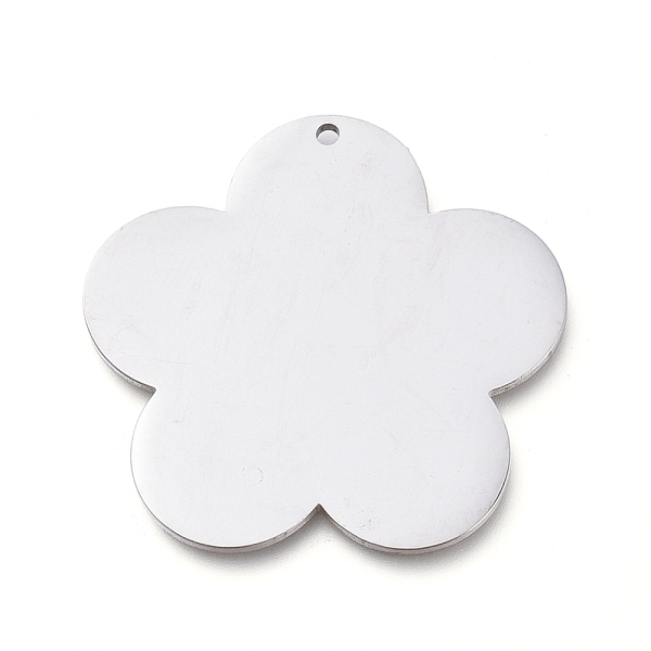 

PandaHall 304 Stainless Steel Pendants, Manual Polishing, Stamping Blank Tag, Laser Cut, Flower, Stainless Steel Color, 29x30x0.8mm, Hole...
