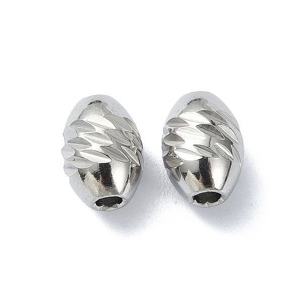 

PandaHall 316 Surgical Stainless Steel Bead, Oval, Stainless Steel Color, 8x6mm, Hole: 1.8mm 316 Surgical Stainless Steel Oval