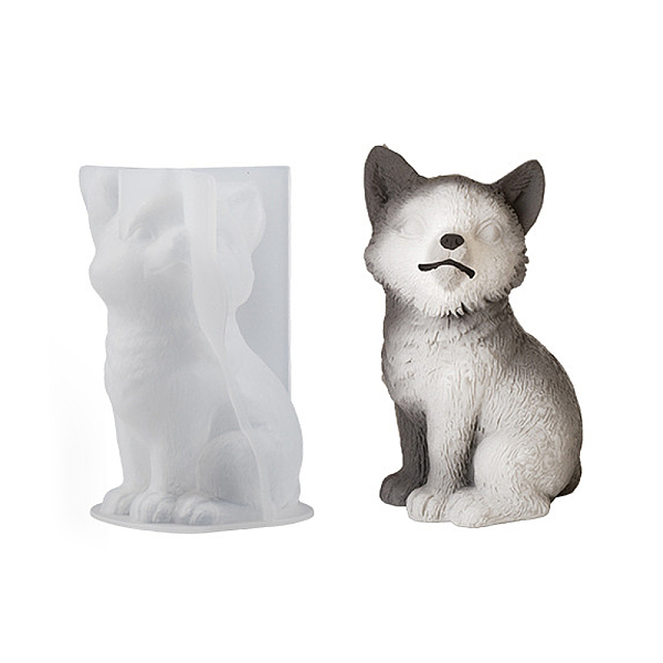 

PandaHall Decoration DIY Silicone Mold, Resin Casting Molds, for UV Resin, Epoxy Resin Craft Making, Fox, 42x48x80mm Silicone Fox