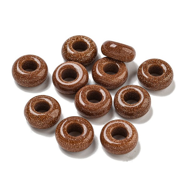 

PandaHall Synthetic Goldstone Beads, Rondelle, 10x4.5mm, Hole: 3.5mm Goldstone Rondelle