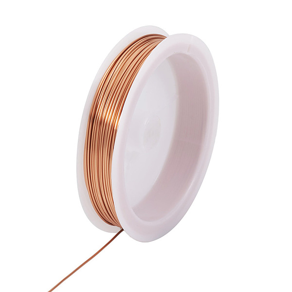 

PandaHall Copper Wire, Round, for Jewelry Making, Raw(Unplated), 21 Gauge, 0.7mm, about 42.65 Feet(13m)/Roll Copper Round
