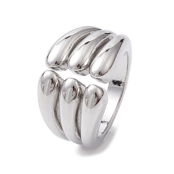 

PandaHall Brass Adjustable Rings, Platinum, Inner Diameter: 16.6mm Brass