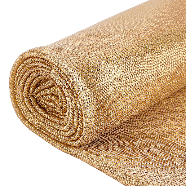

PandaHall Laser Polyester Bronzing Fabric, for DIY Crafting and Clothing, Goldenrod, 150x0.03cm Polyester Gold