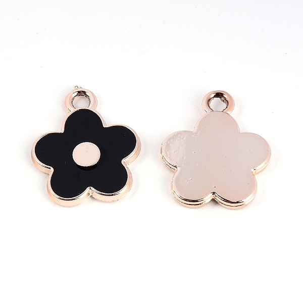 

PandaHall CCB Plastic Enamel Pendants, DIY Accessories, Flower, Black, 22x18x2.58mm, Hole: 2.5mm Plastic Flower Black