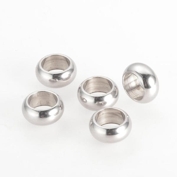 

PandaHall 201 Stainless Steel Spacer Beads, Ring, Stainless Steel Color, 5x2mm, Hole: 3mm 201 Stainless Steel Ring