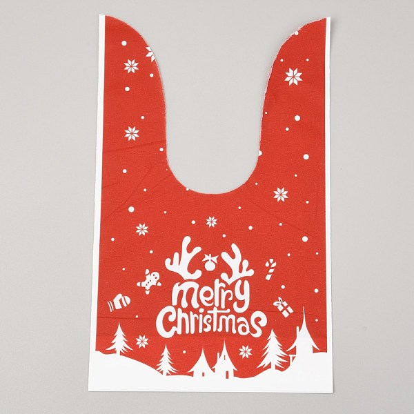

PandaHall Christmas Theme Plastic Bags, for Christmas Party Sweets Snack Gift Ornaments, Christmas Themed Pattern, 22.6x13.5cm, 50pcs/bag...