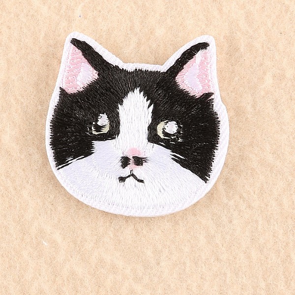 

PandaHall Computerized Embroidery Cloth Iron on/Sew on Patches, Costume Accessories, Appliques, Cat, Black, 3.7x3.7cm Cloth Cat Shape Black