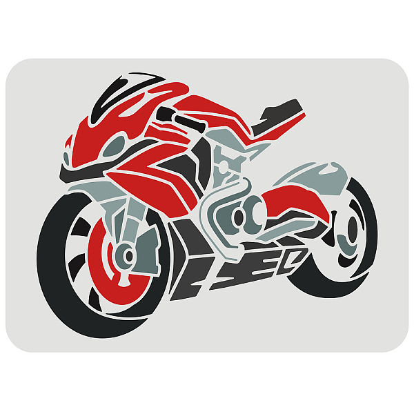 

PandaHall FINGERINSPIRE Motorcycle Stencil for Painting 29.7x21cm Large Stencil Motorcycles Biker Stencil Reusable Vehicles Wall Stencil DIY...