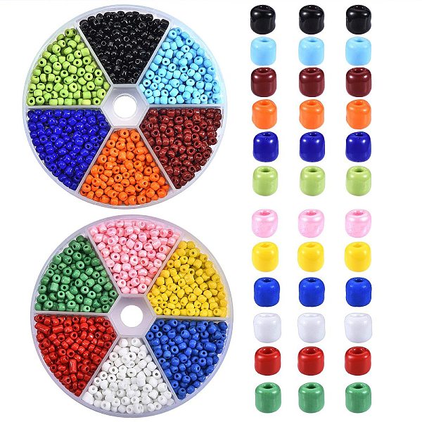 180g 12 Colors Ornaland Glass Seed Beads