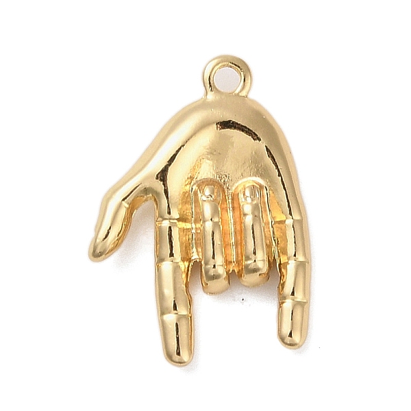 

PandaHall Alloy Pendants, Hnad, 25x18x4.5mm, Hole: 2mm Alloy Body