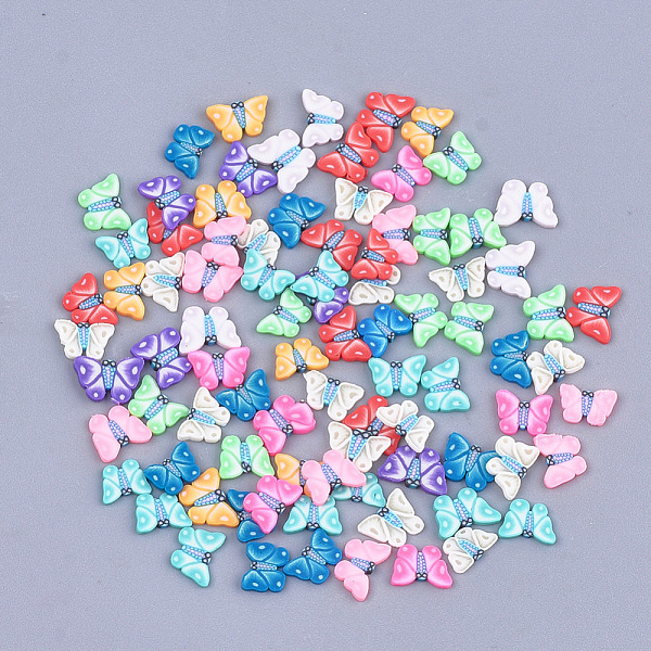 

PandaHall Handmade Polymer Clay Cabochons, Nail Art Decoration, Butterfly, Mixed Color, 4.5~5.5x6~7x0.5~1mm, about 1000pcs/bag Polymer Clay..., Multicolor