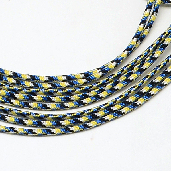 

PandaHall Polyester & Spandex Cord Ropes, 1 Inner Core, Cornflower Blue, 2mm, about 109.36 yards(100m)/bundle Polyester Blue