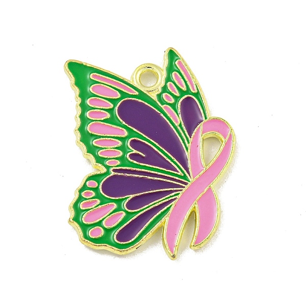 

PandaHall Alloy Enamel Pendants, Golden, Butterfly Charm, Purple, 26x19.5x1.5mm, Hole: 1.8mm Alloy+Enamel Butterfly Purple