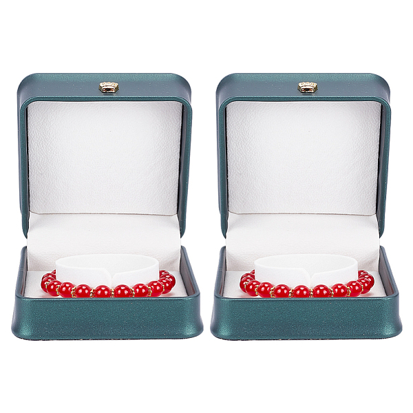 Square PU Leather Bracelet Box