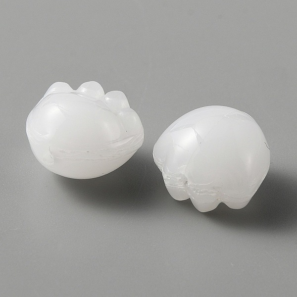 

PandaHall Handmade Lampwork Beads, Cat Paw, White, 11.5x12.5x8.5mm, Hole: 1mm Lampwork Others White