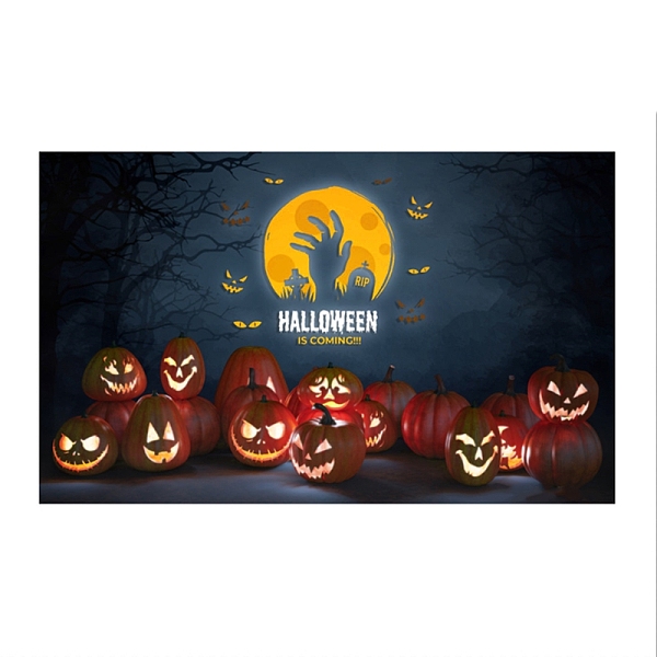 

PandaHall Polyester Halloween Banner Background Cloth, Halloween Photography Backdrops Party Decorations, Rectangle with Pumpkin Pattern...