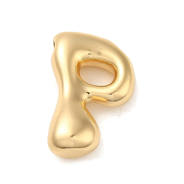 

PandaHall Brass Pendant, Real 18K Gold Plated, Letter P, 23.5x15x7mm, Hole: 2.7x2.3mm Brass Letter P
