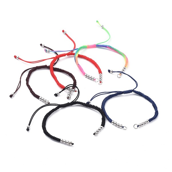 

PandaHall Adjustable Nylon Thread Bracelet Making, with Brass Beads and Iron Jump Rings, Mixed Color, 6-7/8 inch~131/4 inch(17.5~33.5cm)..., Multicolor