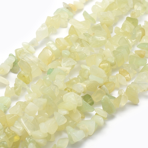 

PandaHall Natural New Jade Beads Strands, Chip, 5~8mm, Hole: 1mm, about 33 inch(84cm) New Jade Chip