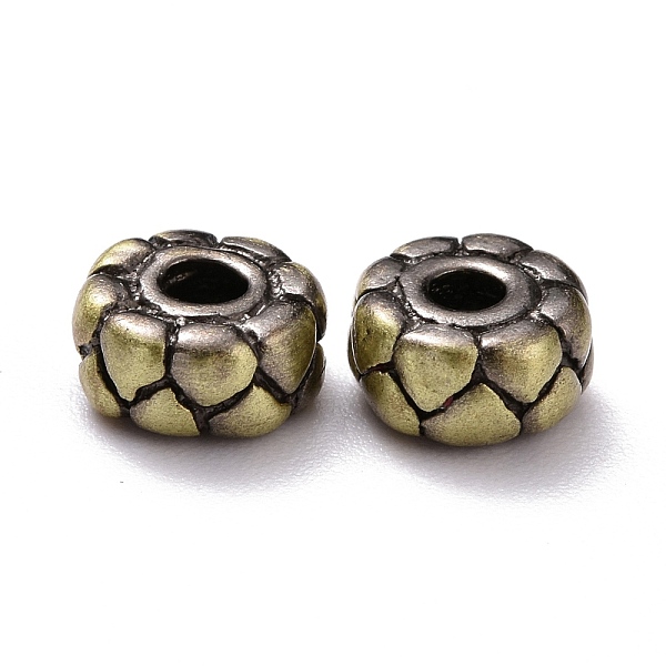 

PandaHall Tibetan Style Brass Beads, Cadmium Free & Lead Free, Flat Round, Brushed Antique Bronze, 7x3.5mm, Hole: 2mm Brass Flat Round