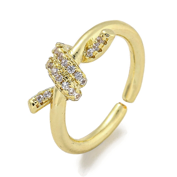 

PandaHall Twist Brass Micro Pave Cubic Zirconia Open Cuff Ring for Women, Cadmium Free & Lead Free, Long-Lasting Plated, Real 18K Gold..., Clear