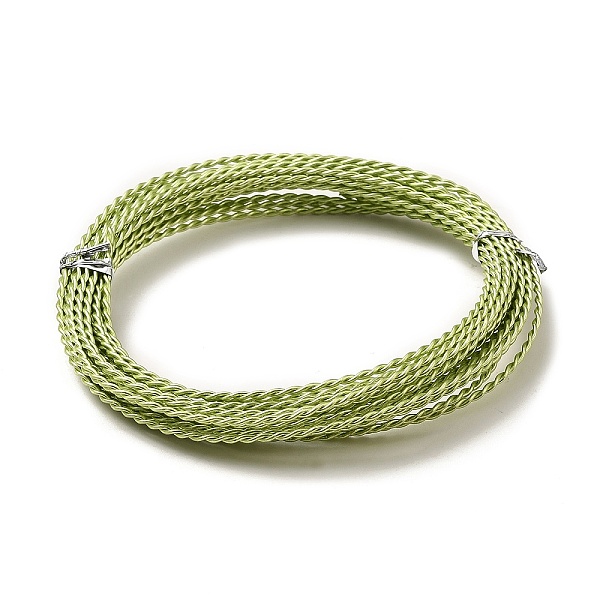 

PandaHall Aluminum Wire, Twisted Round, Yellow Green, 1.6mm, about 16.40 Feet(5m)/Roll Aluminum Twisted Round