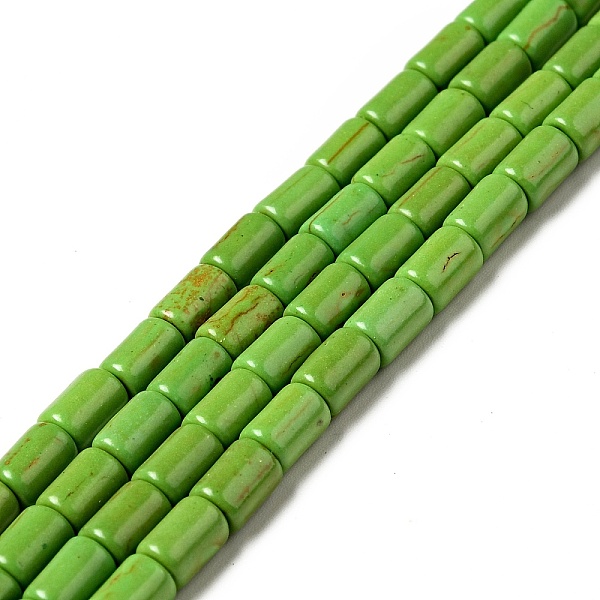 

PandaHall Synthetic Turquoise Beads Strands, Dyed, Column, Yellow Green, 6x4mm, Hole: 1mm, about 64pcs/strand, 15.5 inch Synthetic Turquoise...