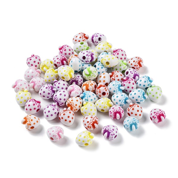 

PandaHall Craft Style Opaque Acrylic Beads, Strawberry, Mixed Color, 16x13x11.5mm, Hole: 3mm, about 431pcs/500g Acrylic Strawberry..., Multicolor