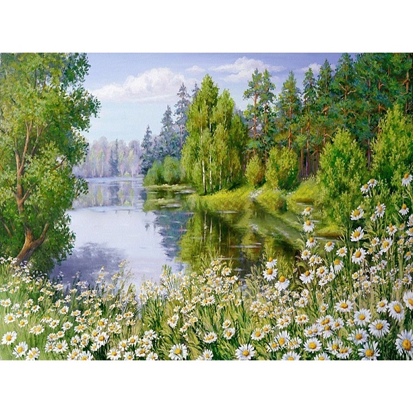 

PandaHall DIY Scenery Theme Diamond Painting Kits, Including Canvas, Resin Rhinestones, Diamond Sticky Pen, Tray Plate and Glue Clay, April...