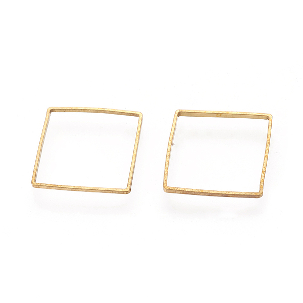 

PandaHall Brass Linking Rings, Square, Raw(Unplated), Nickel Free, 20.5x20.5x0.5mm Brass Square