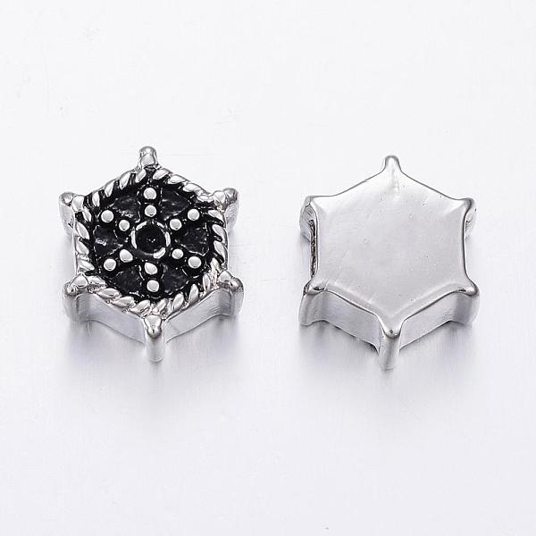 

PandaHall 304 Stainless Steel European Beads, Large Hole Beads, Helm, Antique Silver, 14x8mm, Hole: 5mm 304 Stainless Steel Anchor & Helm