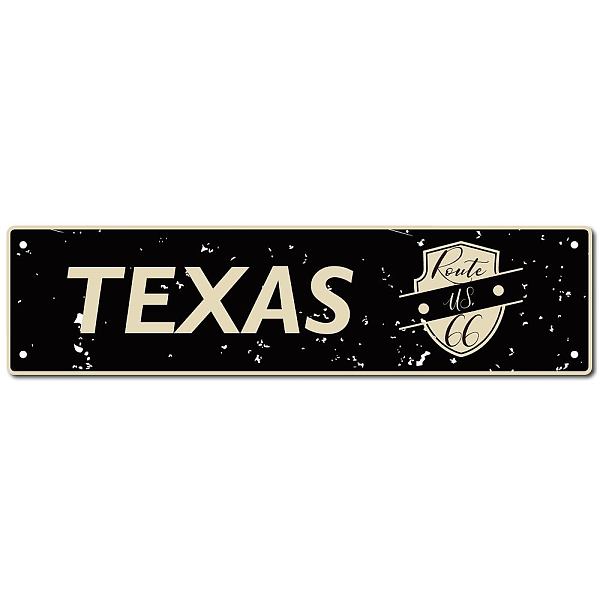 

PandaHall Vintage Metal Tin Sign, Iron Wall Decor for Bars, Restaurants, Cafes Pubs, Rectangle, Word, 10x40x0.03cm Tinplate Word Black