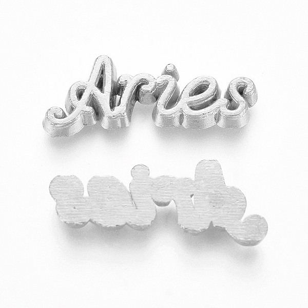 

PandaHall Silver Color Plated Alloy Cabochons, Twelve Constellations, Aries, 7~10x15~48x1.5~2mm Alloy Aries