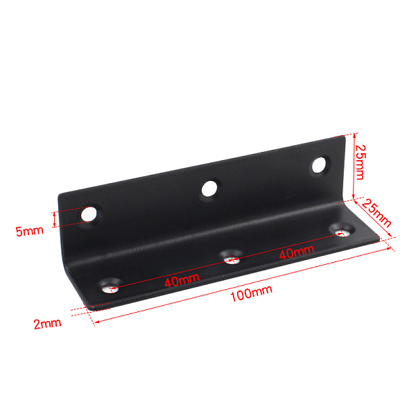 

PandaHall 201 Stainless Steel L Shape Right Angle Bracket, Rectangle, Electrophoresis Black, 25x100x25mm, Hole: 5mm Stainless Steel...