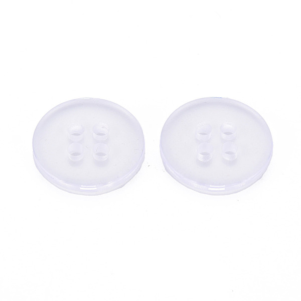 

PandaHall 4-Hole Resin Buttons, Flat Round, Clear, 15x2mm, Hole: 2mm Resin Flat Round Clear