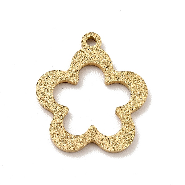 

PandaHall 304 Stainless Steel Textured Pendants, Heart, Golden, 13x12x1mm, Hole: 1mm 304 Stainless Steel Flower